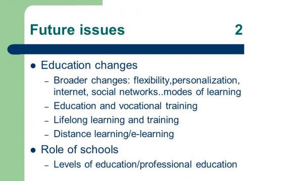 Future issues2 Education